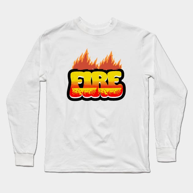 Fire Long Sleeve T-Shirt by GoodyL